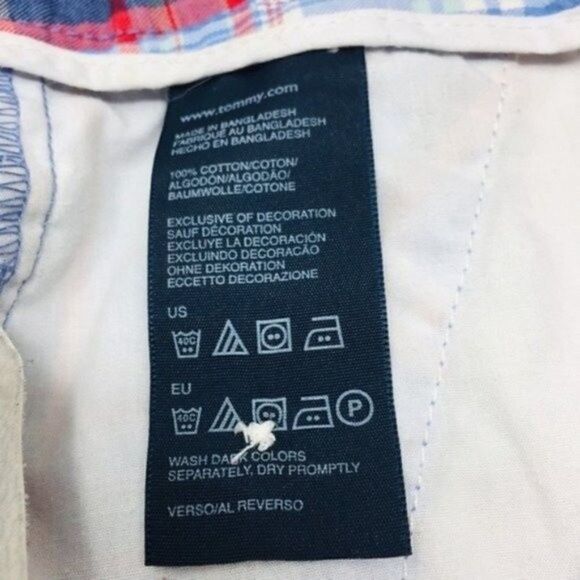 Tommy Hilfiger Y2K plaid shorts blue 10 BoxK - Picture 4 of 7